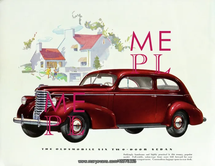 : Brochure illustration, Oldsmobile Six : Brochure illustration, Oldsmobile Six