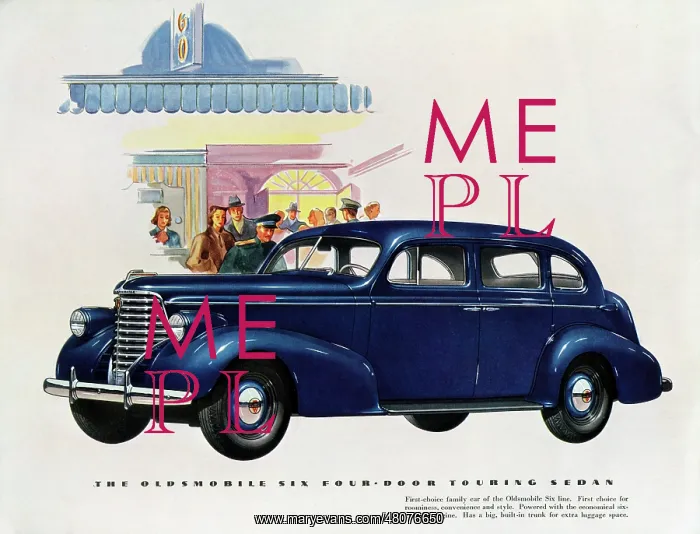 : Brochure illustration, Oldsmobile Six : Brochure illustration, Oldsmobile Six