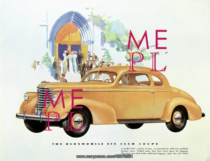 : Brochure illustration, Oldsmobile Six : Brochure illustration, Oldsmobile Six