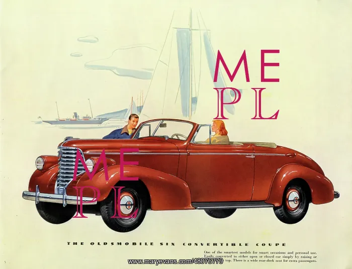 : Brochure illustration, Oldsmobile Six : Brochure illustration, Oldsmobile Six