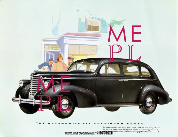 : Brochure illustration, Oldsmobile Six : Brochure illustration, Oldsmobile Six