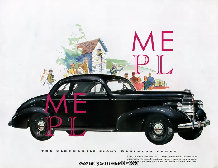 : Brochure illustration, Oldsmobile Eight : Brochure illustration, Oldsmobile Eight