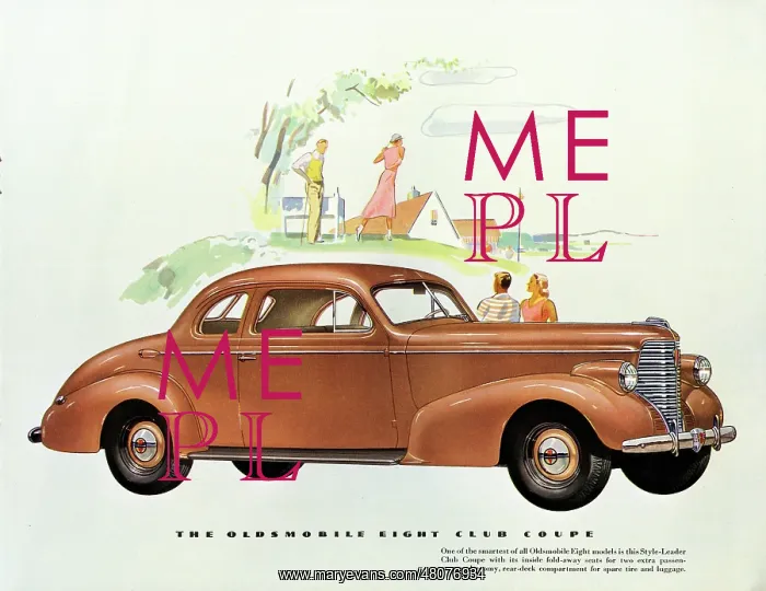 : Brochure illustration, Oldsmobile Eight : Brochure illustration, Oldsmobile Eight