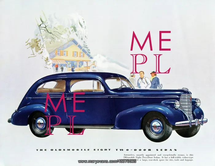 : Brochure illustration, Oldsmobile Eight : Brochure illustration, Oldsmobile Eight