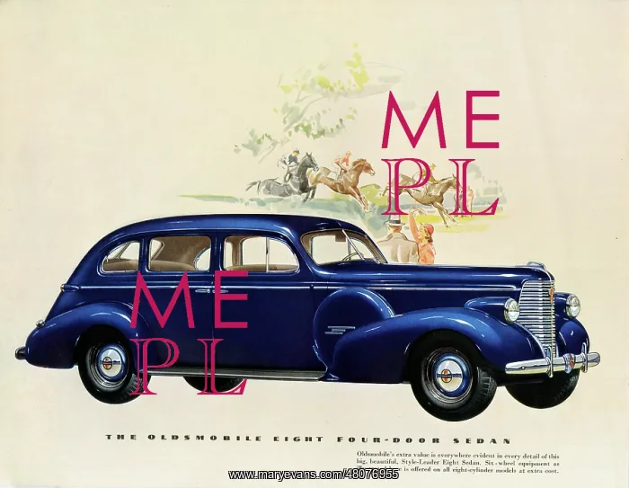 : Brochure illustration, Oldsmobile Eight : Brochure illustration, Oldsmobile Eight