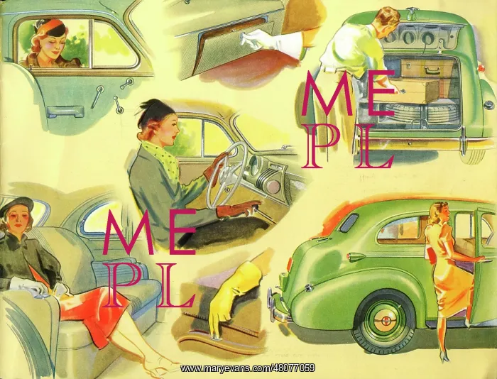 : Brochure illustration, Oldsmobile car : Brochure illustration, Oldsmobile car