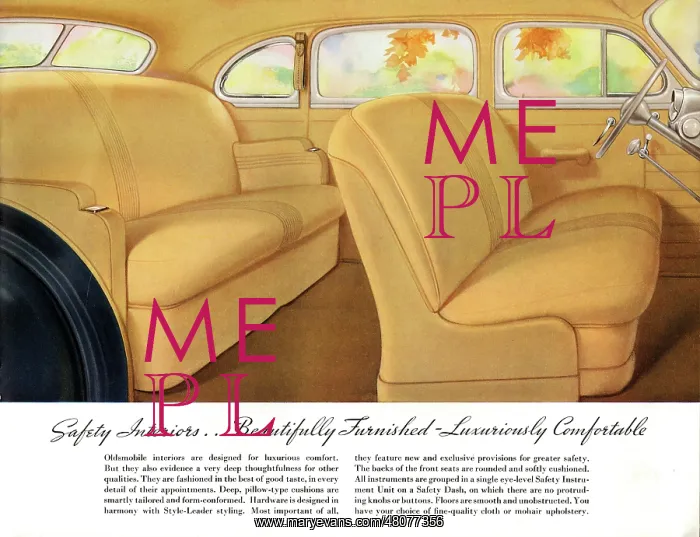 : Brochure illustration, Oldsmobile car : Brochure illustration, Oldsmobile car