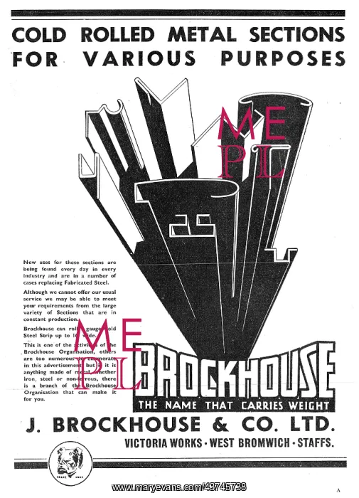 : Brockhouse Engineering Staffs. Cold Rolled Metal : Brockhouse Engineering Staffs. Cold Rolled Metal