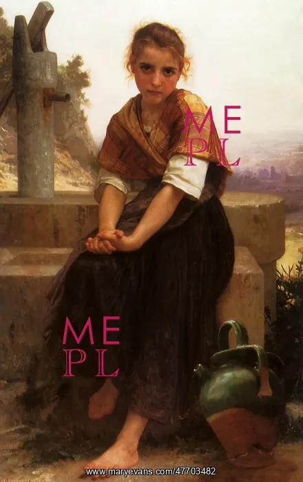 : The Broken Pitcher, by Bouguereau : The Broken Pitcher, by Bouguereau