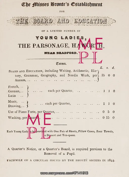  : Bronte sisters notice