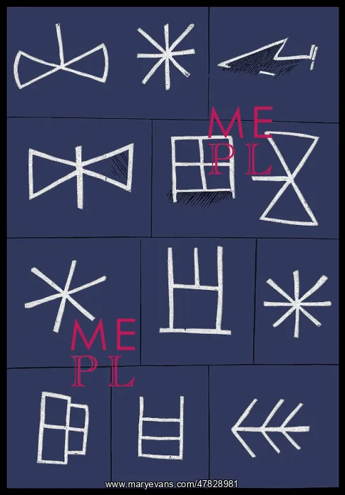 : Bronze Age, Signs on Blocks at Knossos : Bronze Age, Signs on Blocks at Knossos