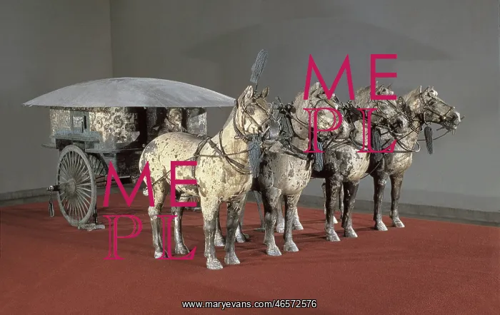 : Bronze chariot drawn by four horses. 3rd BC : Bronze chariot drawn by four horses. 3rd BC