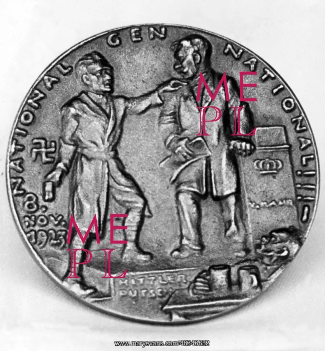 : Front of a bronze medal for the failed Beer : Front of a bronze medal for the failed Beer