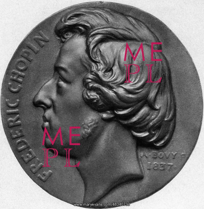 : Bronze relief of Frederic Chopin