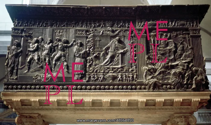 : Bronze relief on Pulpit of the Passion, by Donatello : Bronze relief on Pulpit of the Passion, by Donatello