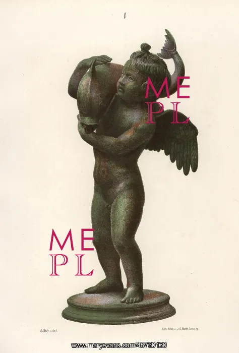 : Bronze statue of an Amorino (infant cupid) : Bronze statue of an Amorino (infant cupid)