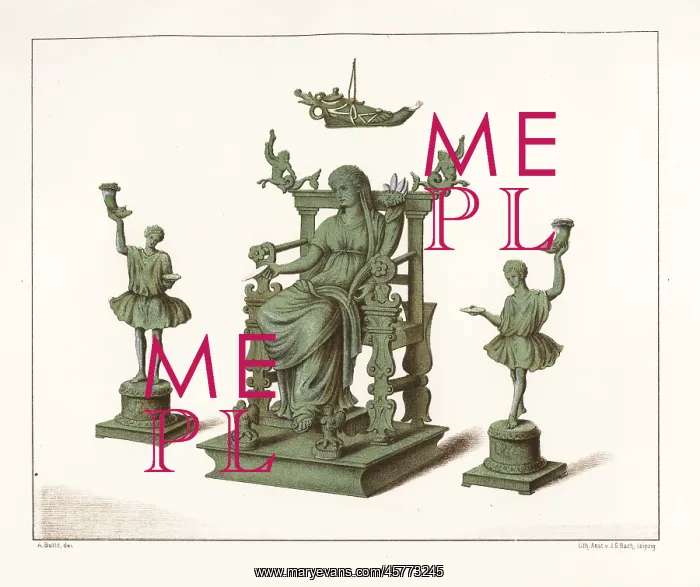 : Bronze statues of house gods from the bathhouse : Bronze statues of house gods from the bathhouse