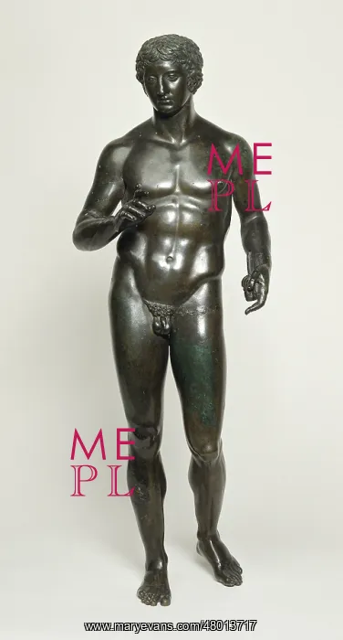 : Bronze statuette: Athlete : Bronze statuette: Athlete