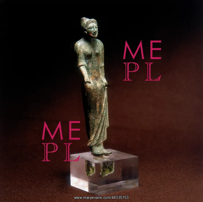 : Bronze statuette of Kore housed : Bronze statuette of Kore housed