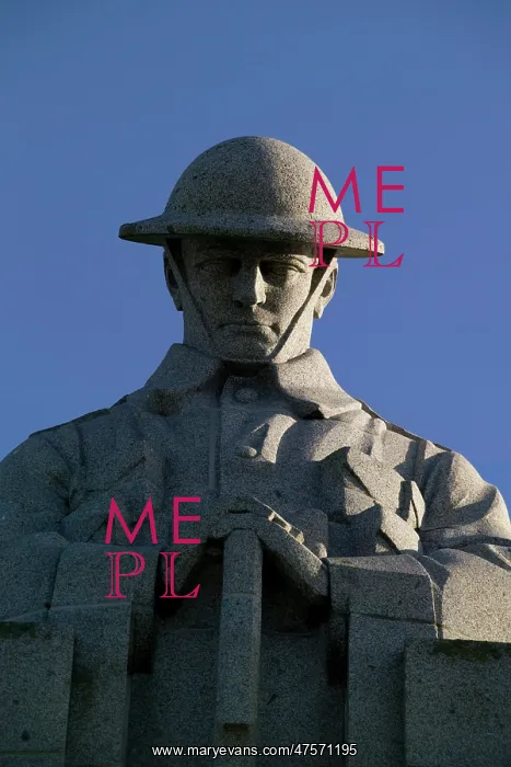 : Brooding Soldier - Canadian Memorial at Vancouver Corner : Brooding Soldier - Canadian Memorial at Vancouver Corner