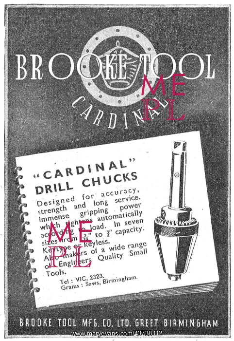 : Brooke Tool Cardinal Drill Chucks : Brooke Tool Cardinal Drill Chucks