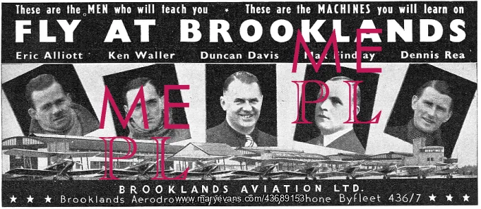 : Brooklands Flying Club - Eric Alliott : Brooklands Flying Club - Eric Alliott