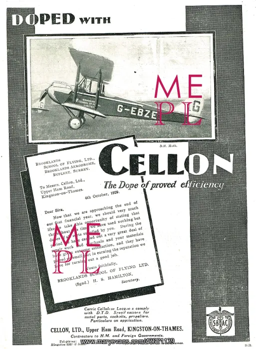  : Brookland's Moths Are Doped With Cellon (G-EBZE)
