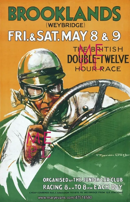 : Brooklands Race Poster : Brooklands Race Poster