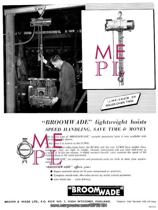 : Broom Wade Industrial Hoists : Broom Wade Industrial Hoists