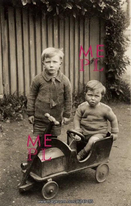 : Two brothers and their Go-cart : Two brothers and their Go-cart