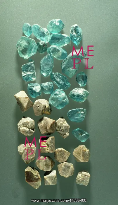 : Brown and blue zircons : Brown and blue zircons