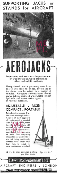 : Brown Brothers - Aerojacks. Aircraft Jacks : Brown Brothers - Aerojacks. Aircraft Jacks