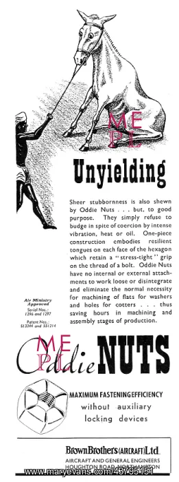 : Brown Brothers Aircraft & General Engineers - Oddie Nuts : Brown Brothers Aircraft & General Engineers - Oddie Nuts