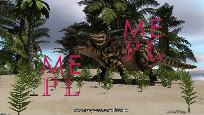 : Brown Einiosaurus grazing in a prehistoric environment : Brown Einiosaurus grazing in a prehistoric environment