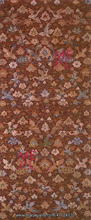  : Brown Silk Gauze with Embroidery