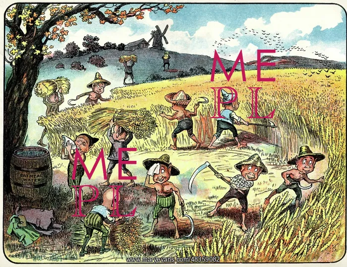 : Brownies harvesting the cornfields : Brownies harvesting the cornfields