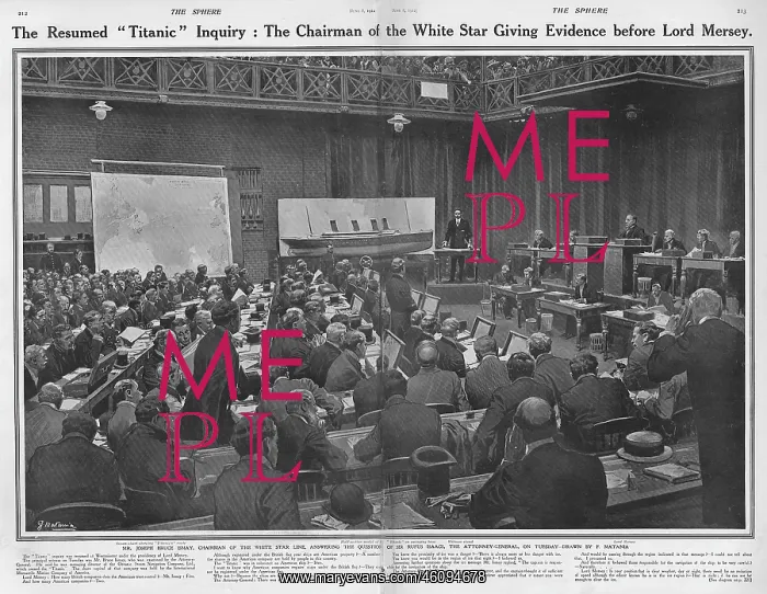  : Bruce Ismay giving evidence during the Titanic Inquiry