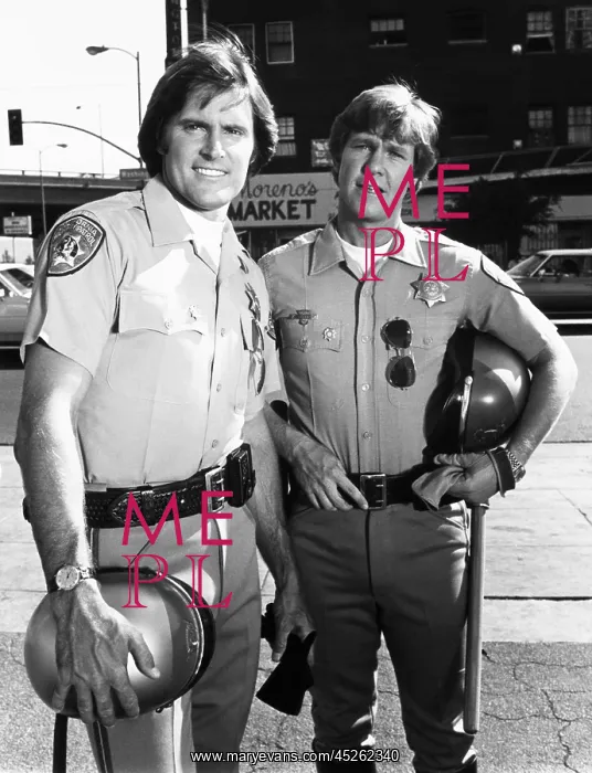 : Bruce Jenner as Officer Steve McLeish with Larry : Bruce Jenner as Officer Steve McLeish with Larry