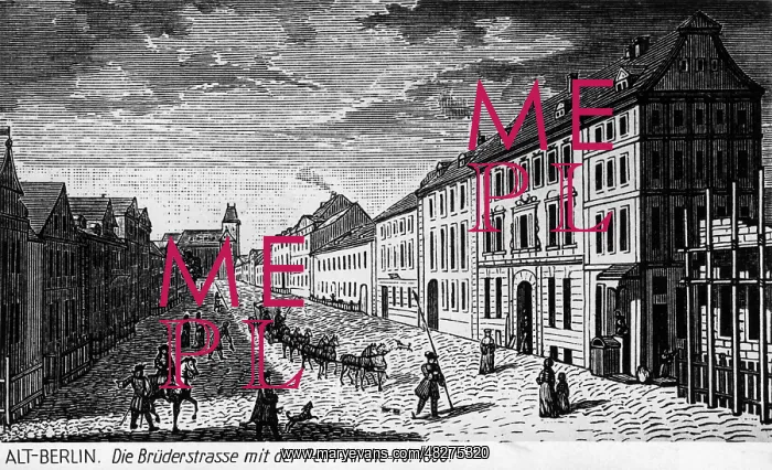 : Bruderstrasse in Berlin, 1690 : Bruderstrasse in Berlin, 1690