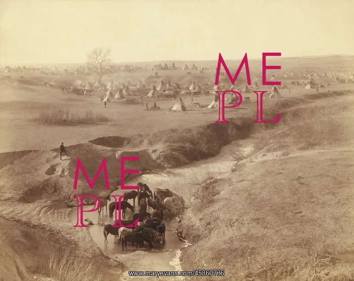 : Brule Sioux camp of 2, 000 after the Wounded Knee : Brule Sioux camp of 2, 000 after the Wounded Knee