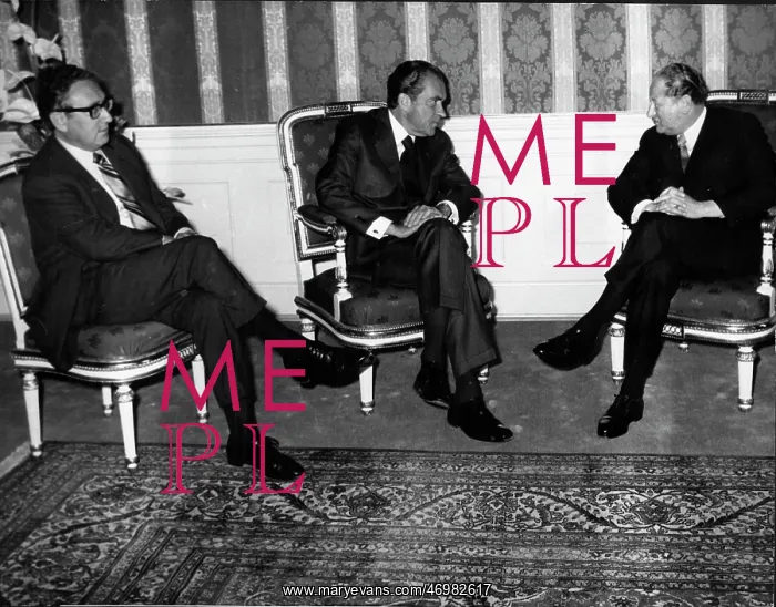 : Bruno Kreisky during a meeting : Bruno Kreisky during a meeting