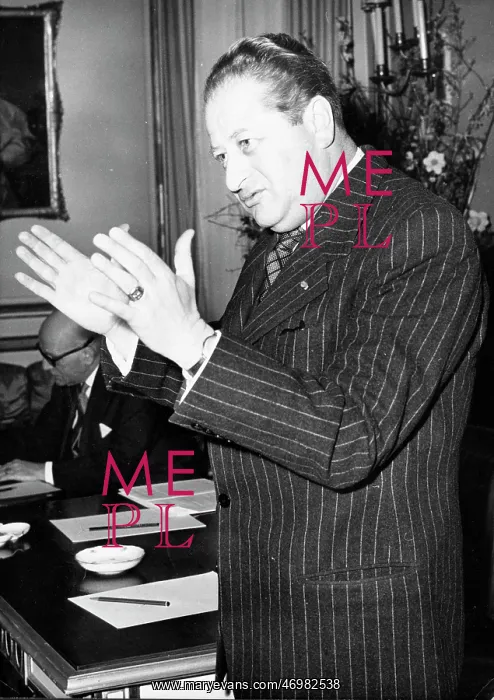 : Bruno Kreisky speaking during a meeting : Bruno Kreisky speaking during a meeting