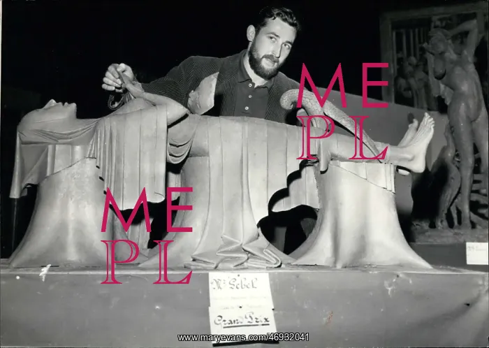 : Bruno Lebel with sculpture, wins Prix de Rome : Bruno Lebel with sculpture, wins Prix de Rome