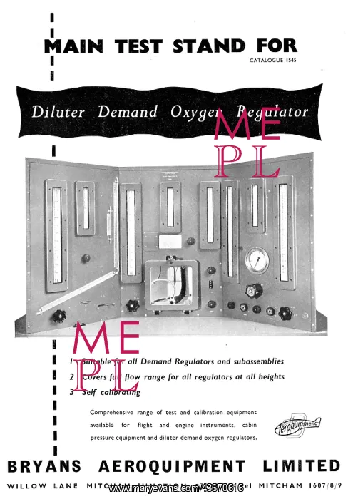 : Bryans Aeroquipment Diluter Demand Oxygen Regulator : Bryans Aeroquipment Diluter Demand Oxygen Regulator
