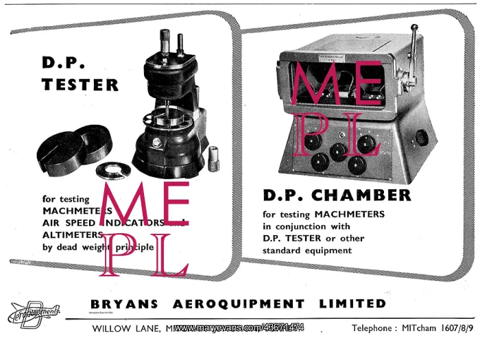 : Bryans Aeroquipment D.P. Chamber For Testing Machmeters : Bryans Aeroquipment D.P. Chamber For Testing Machmeters