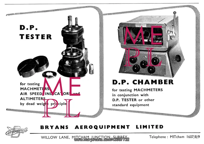 : Bryans Aeroquipment D.P Tester - D.P.Chamber : Bryans Aeroquipment D.P Tester - D.P.Chamber