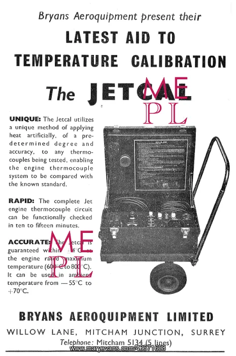 : Bryans Aeroquipment. JETCAL Temperature Calibrator : Bryans Aeroquipment. JETCAL Temperature Calibrator