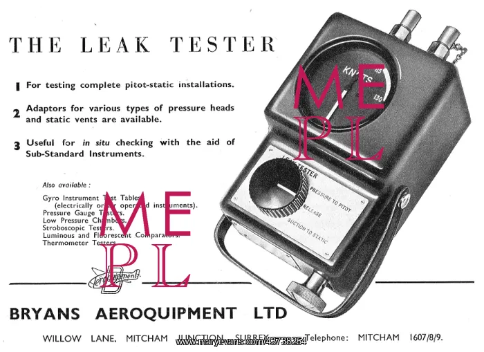 : Bryans Aeroquipment. Leak Tester : Bryans Aeroquipment. Leak Tester