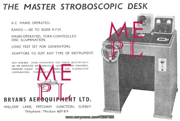 : Bryans Aeroquipment Master Stroboscopic Desk : Bryans Aeroquipment Master Stroboscopic Desk