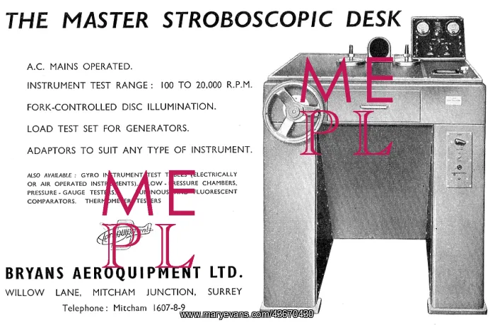 : Bryans Aeroquipment Master Stroboscopic Desk : Bryans Aeroquipment Master Stroboscopic Desk